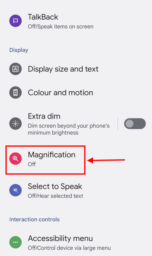 Tap Magnification